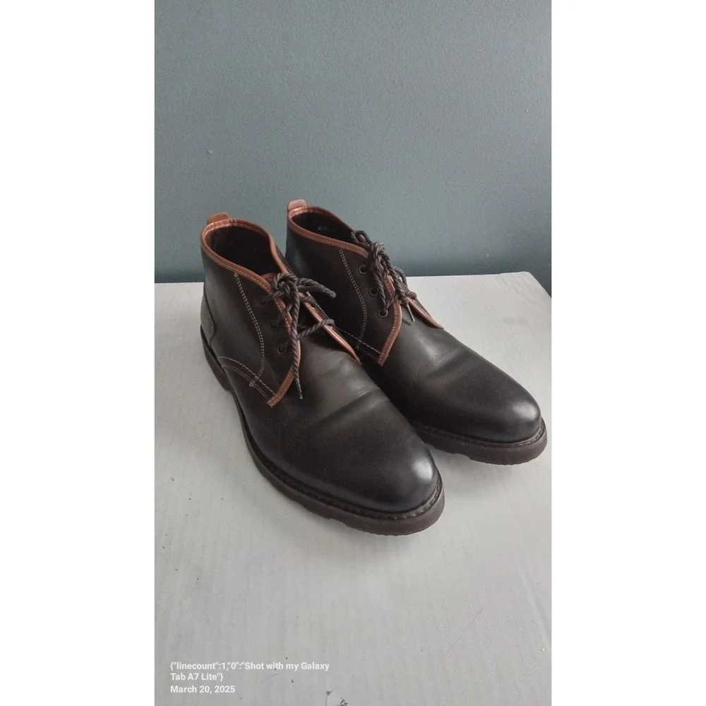Leather Chukka Boots Ankle Dress‎ Casual Lace Up Brown Shoes